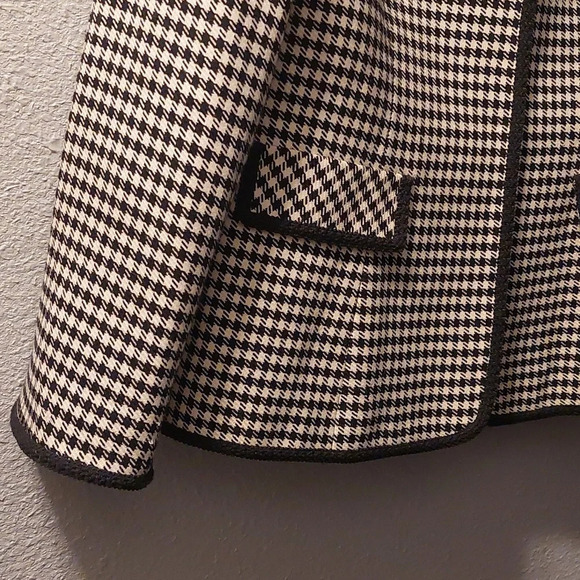 Wool Houndstooth Pattern Blazer Sport Coat Preppy Academia M Closet Staple - Picture 7 of 14